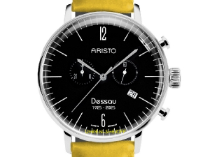 Preview: Aristo Bauhaus Chrono Aristo Bauhaus Chrono 4H285-GLB-100  schwarzes Zifferblatt